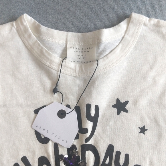 NWT Zara White T-shirt With Christmas Tree - Picture 2 of 10